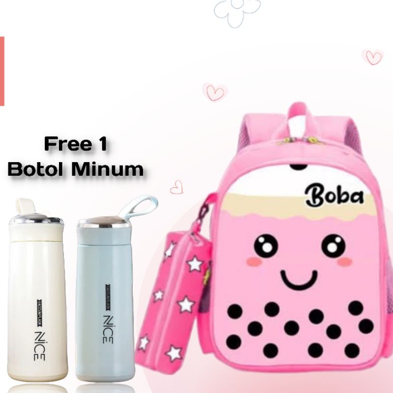 Tas Ransel Boba Tas Ransel Printing Tas BOBA Ransel Anak Perempuan