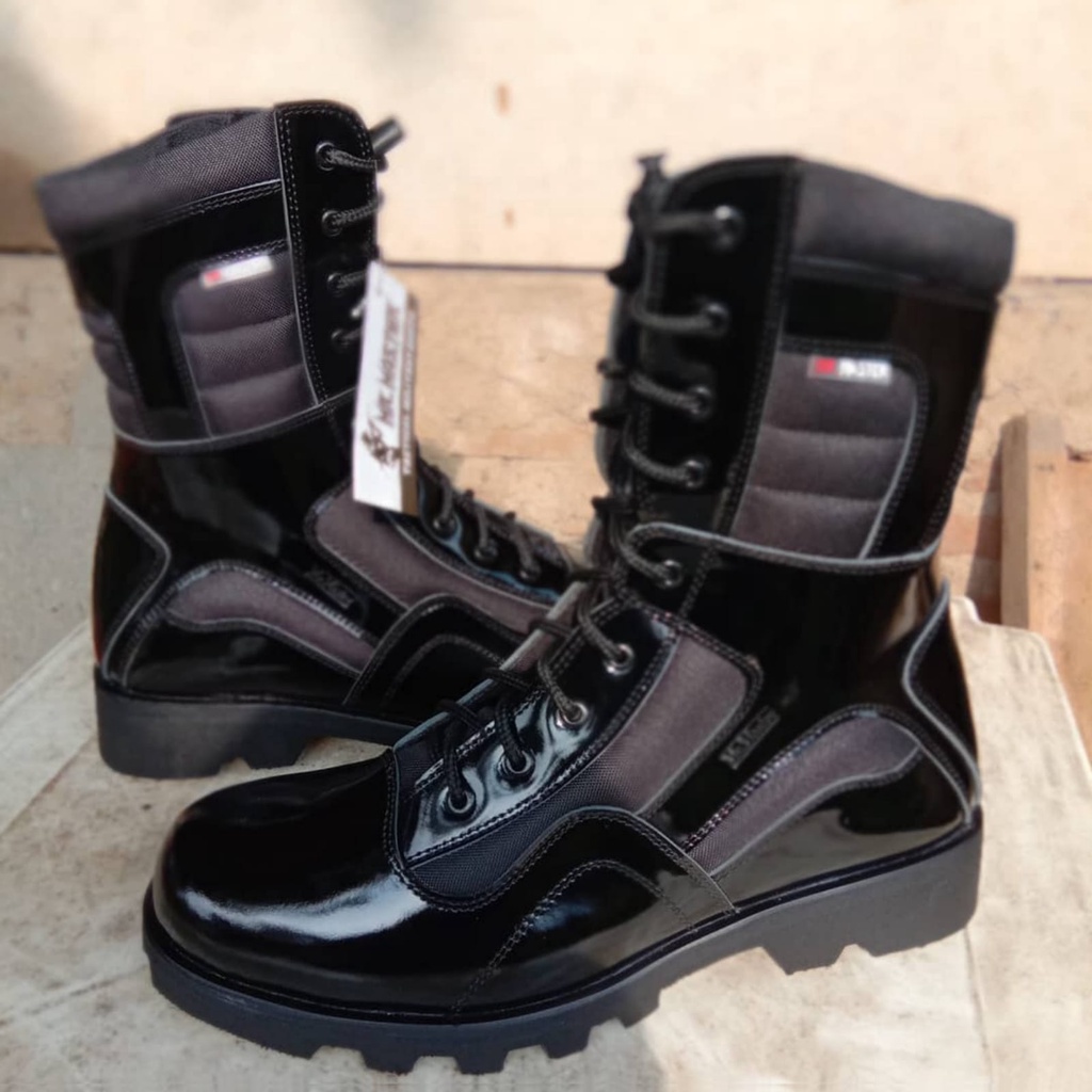 SEPATU PDL LGR RADIAL KILAP KULIT SAPI ASLI MR MASTER SEPATU PDL DINAS LAPANGAN TNI POLRI SECURITY