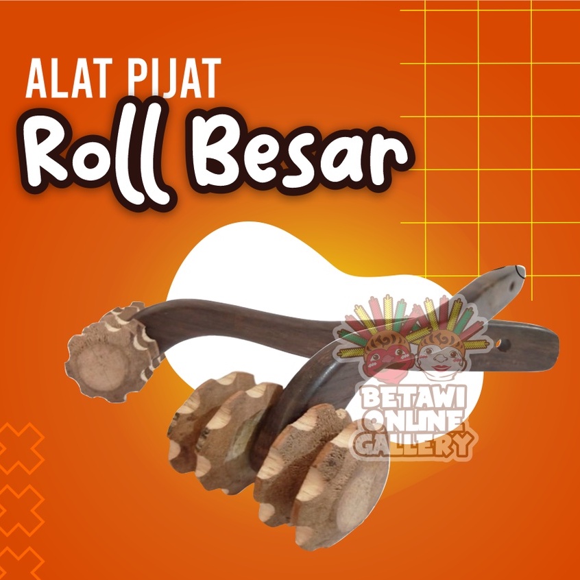 Alat Pijat Roll Besar Terapi Murah Refleksi Saraf berbahan Kayu