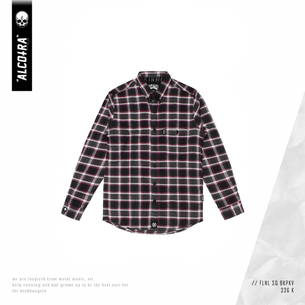 FLANEL SQ BKPK // FLANEL SQUARE BLACK PINK