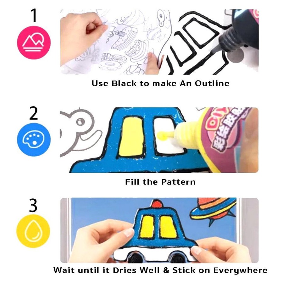 3D Instant Sticky Art - DIY Painting Gel Sticker