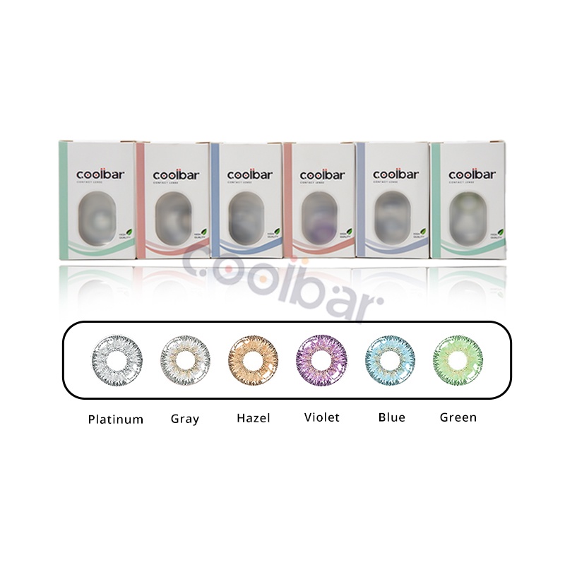 COOLBAR soflent lensa mata kontak warna diameter 14.2 MM softlens minus normal gray brown(0.00 s/d -3.00)