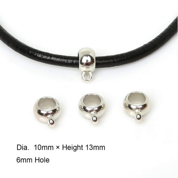 50 Pcs Liontin Manik-Manik Klip Clasp Bail Longgar Untuk Membuat Perhiasan Kalung Gelang