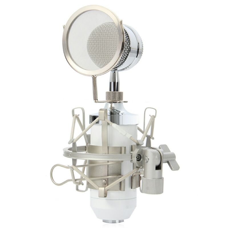 TaffStudio Mikropon Kondenser Dengan Shock Proof Mount Mic BM-8000