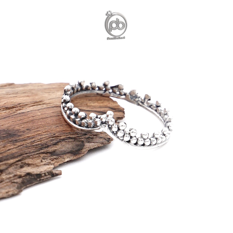 Cincin Perak Bali Silver 925 Ring Mahkota Ratu