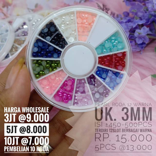 

12 warna PEARL RODA 3mm
