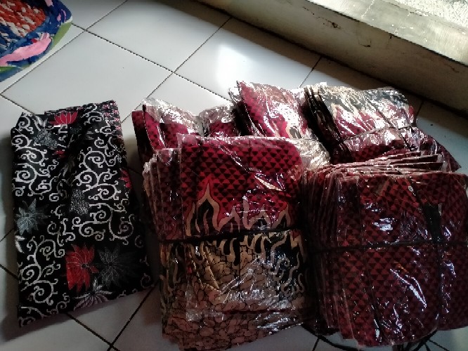 Batik Couple Keluarga Sania Ruffle Ori Ndoro Jowi Dnt Dimensi Merah