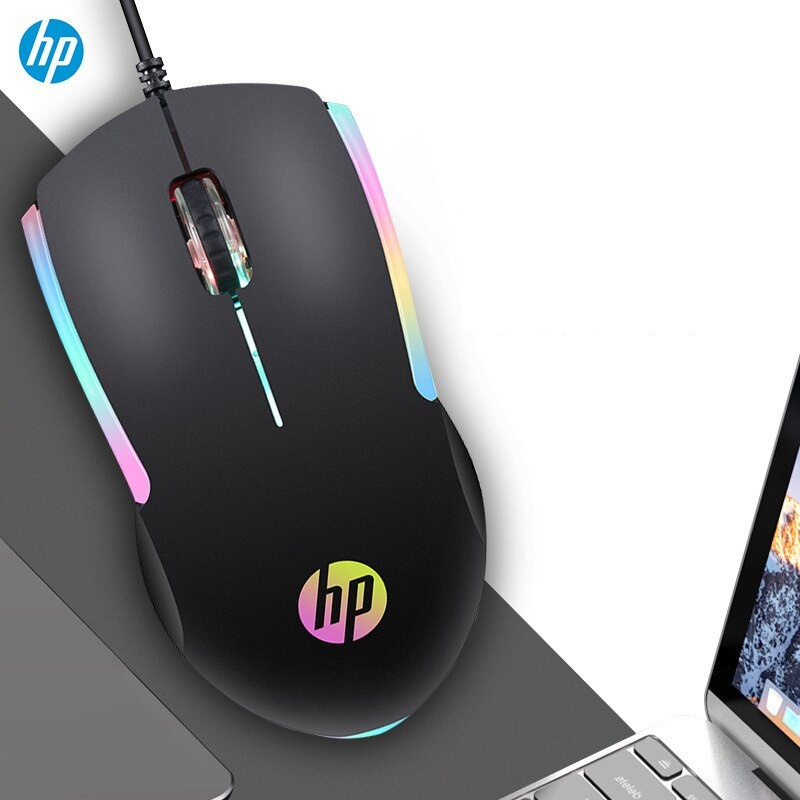 Mouse HP M160 Black 1000DPI BackLights LED RGB USB Wired