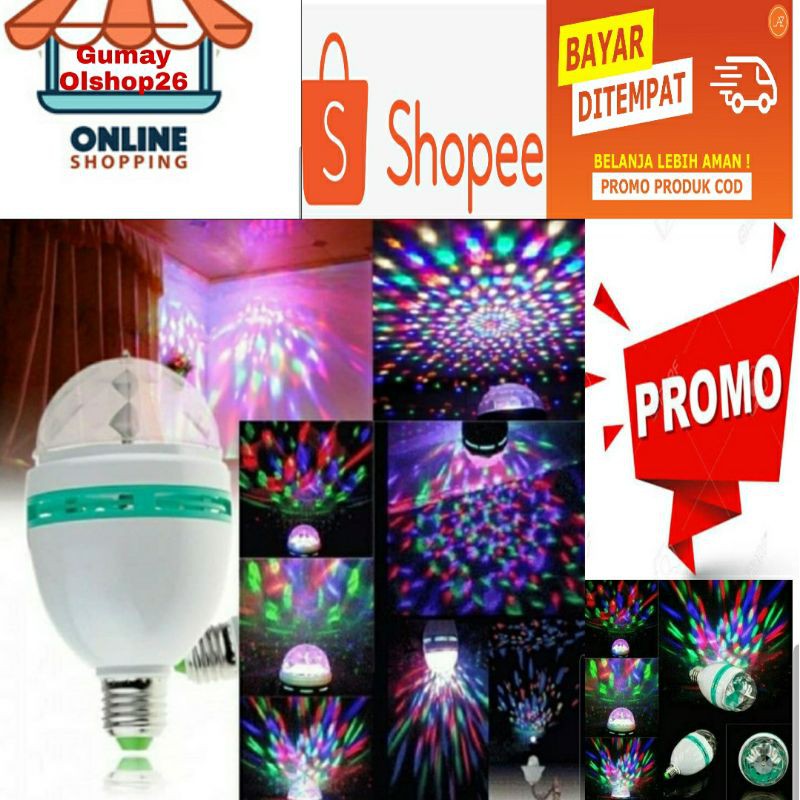 Jual Lampu Disco LED Fitting Mini Party Light Otomatis Lampu Disko ...