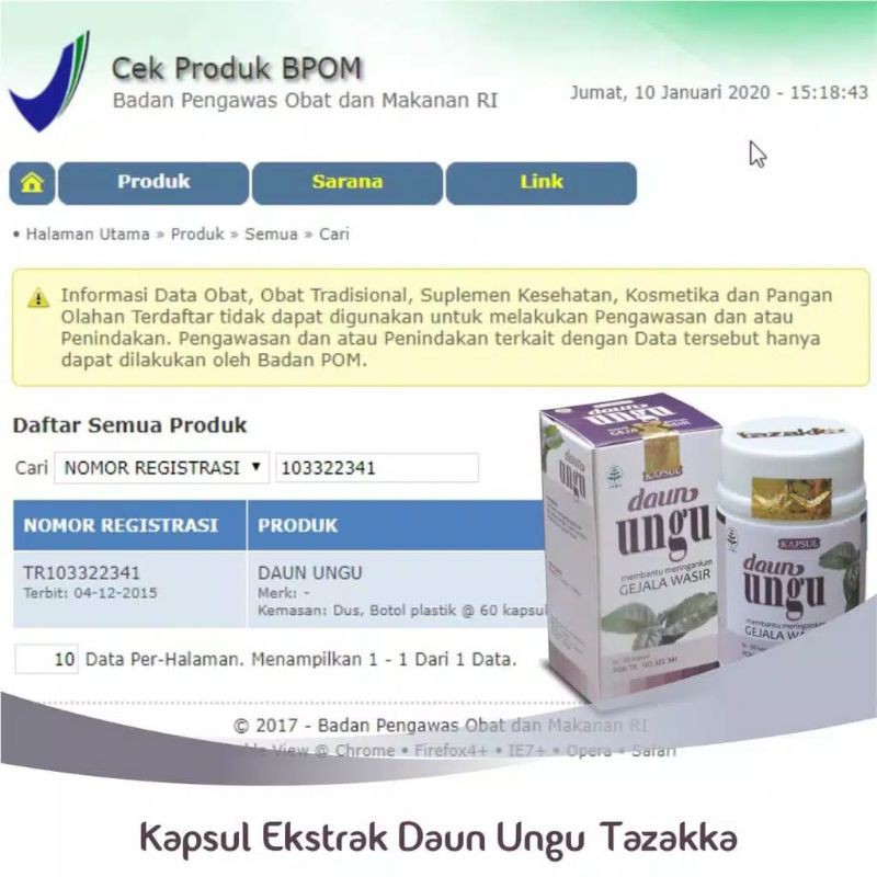 DAUN UNGU Obat Wasir Ampuh Hemoroid Herbal Ambeien 60 Kapsul Alami