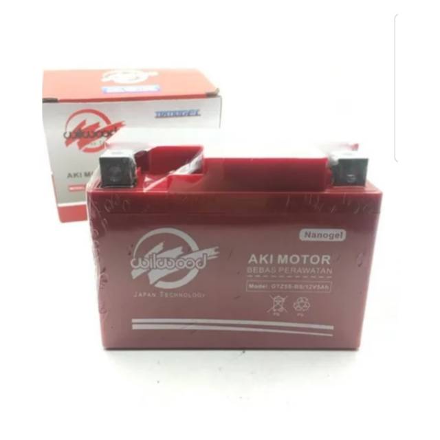 AKI MOTOR WILWOOD 12V 5AH GTZ5S-BS MIO VARIO SUPRA VIXION R15 JUPITER SHOGUN SMASH