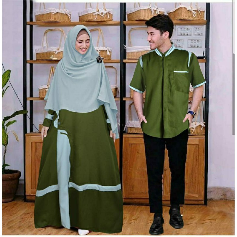 COUPLE MUSLIM TERLARIS BAJU PASANGAN SARIMBIT COCOK BUAT KONDANGAN TUNANGAN  COUPLE HIKMAH