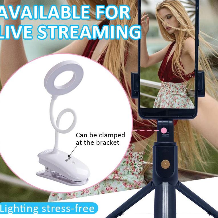 [BBS. 3986] Perfin PFLG01 Lampu Meja Lampu Belajar Jepit USB LED Portable Charge Touch Screen Adjust