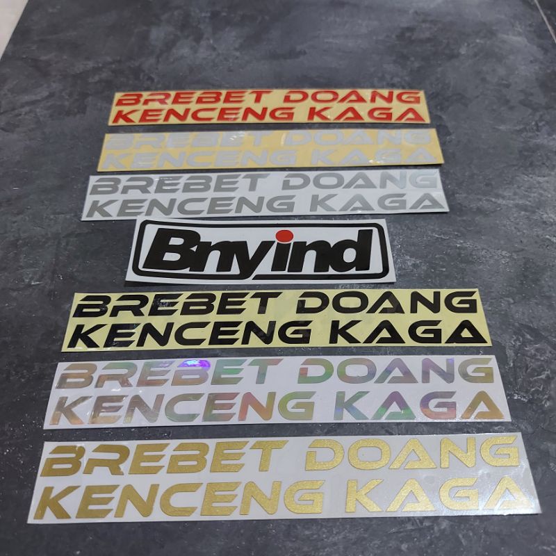 STICKER BREBET DOANG KENCENG KAGA CUTTING