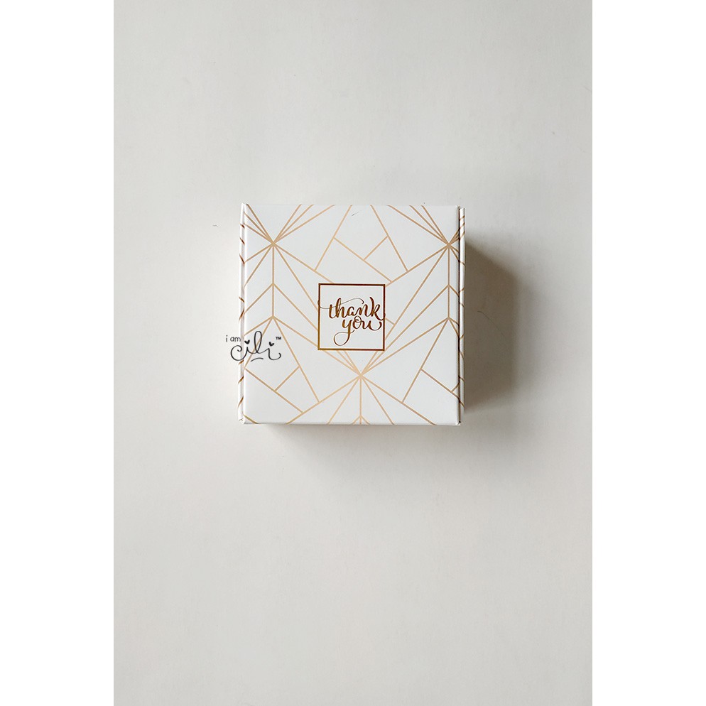 

( B8X8 - ACC001 ) box kecil thank you gold (isi 10 buah)
