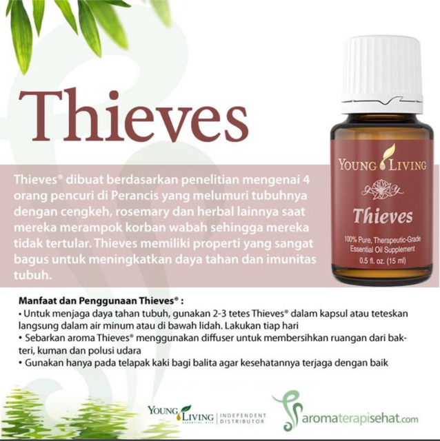 Thieves Young Living Essential Oils Shopee Indonesia