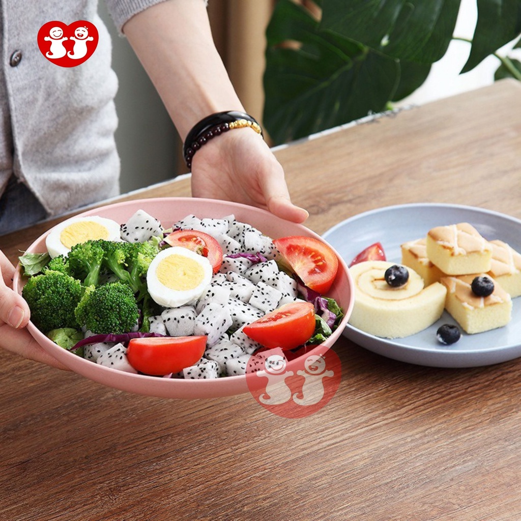 Piring Makan Jerami ukuran 23cm Piring Saji Kue Roti Snack BPA FREE