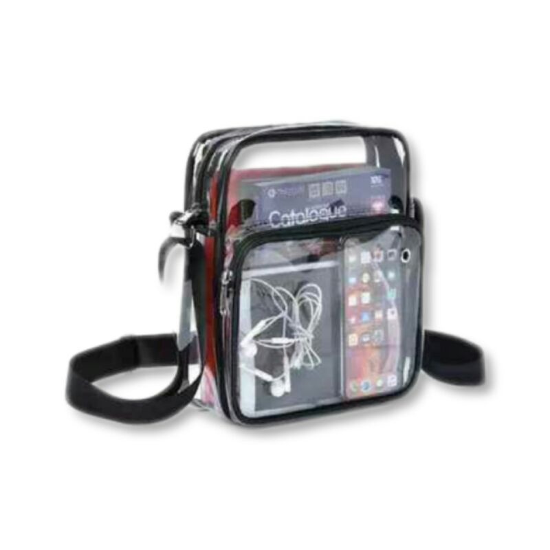 Tas slempang transparan slingbag waistbag Transparan Pria/Wanita Tas Kerja model saku depan