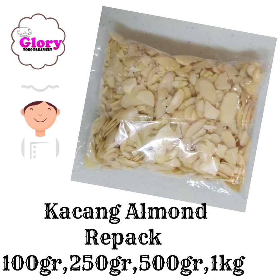 

kacang almond slice repack 250gr