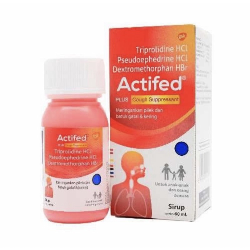 Actifed merah sirup 60 ml ( obat batuk kering )