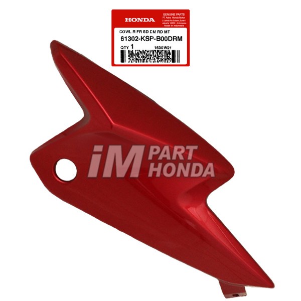 61302-KSP-B00DRM Cowl Cover Kupingan Lampu Depan Kanan Megapro Monoshock Merah