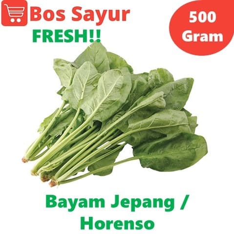 

Bayam Jepang / Horenso - Bos Sayur - 500 Gram