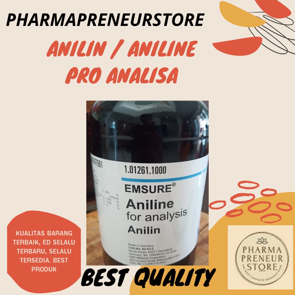 Anilin/ Aniline/ Aminobenzene Pro Analisa Best Quality 5 ML DAN 10 ML