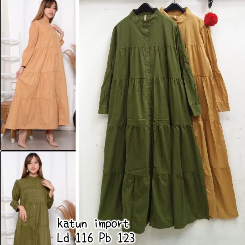 MIDI KATUN IMPORT PREMIUM / MIDI DRESS IMPORT