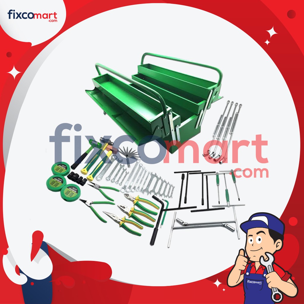 Tekiro Mechanic Tool Set 50 Pcs Mekanik Honda Metal Box