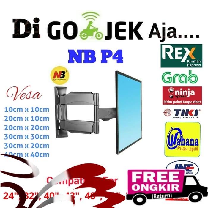 Bracket Lengan LED TV North Bayou P4 32&quot; - 55&quot;