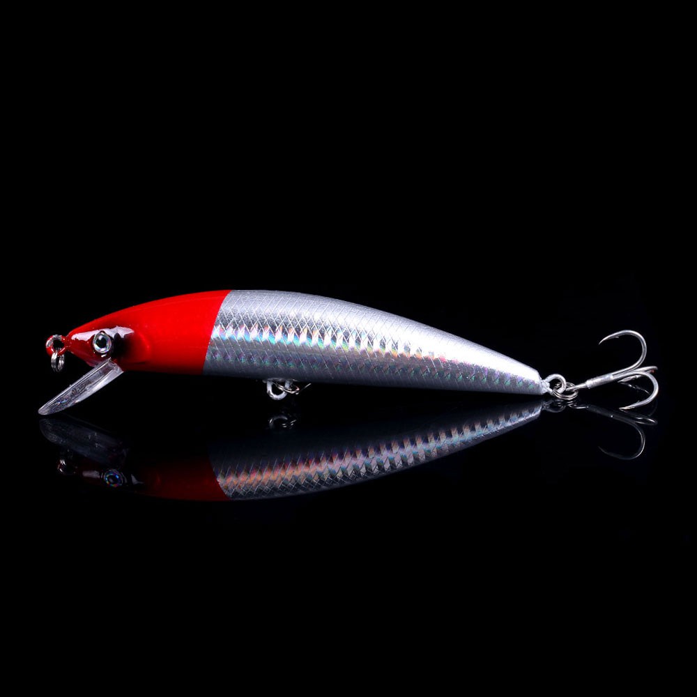 HENGJIA 1PCS Sinking Minnow Fishing Lure 12cm/39g Umpan Laser Hard Bait Luminous Bionik Pancing Ikan Bait