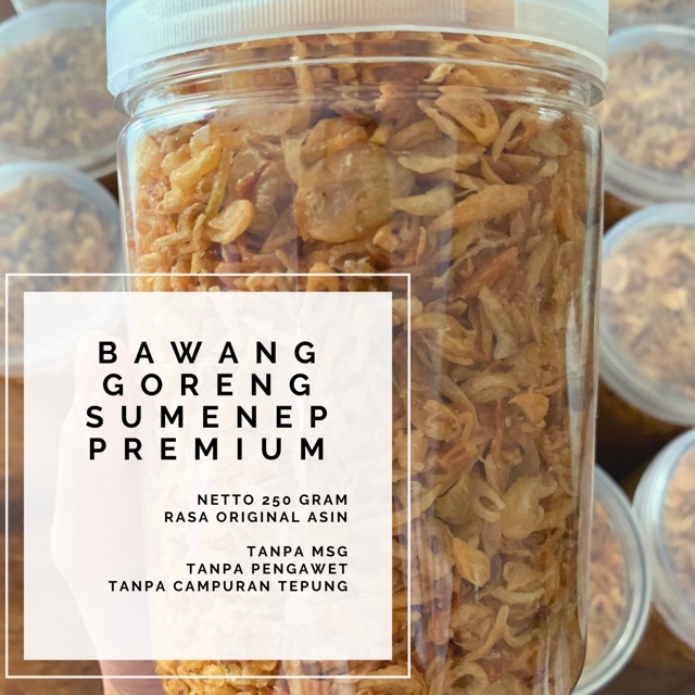 

Bawang Goreng Sumenep Premium 250gram Tanpa MSG Tanpa Tepung
