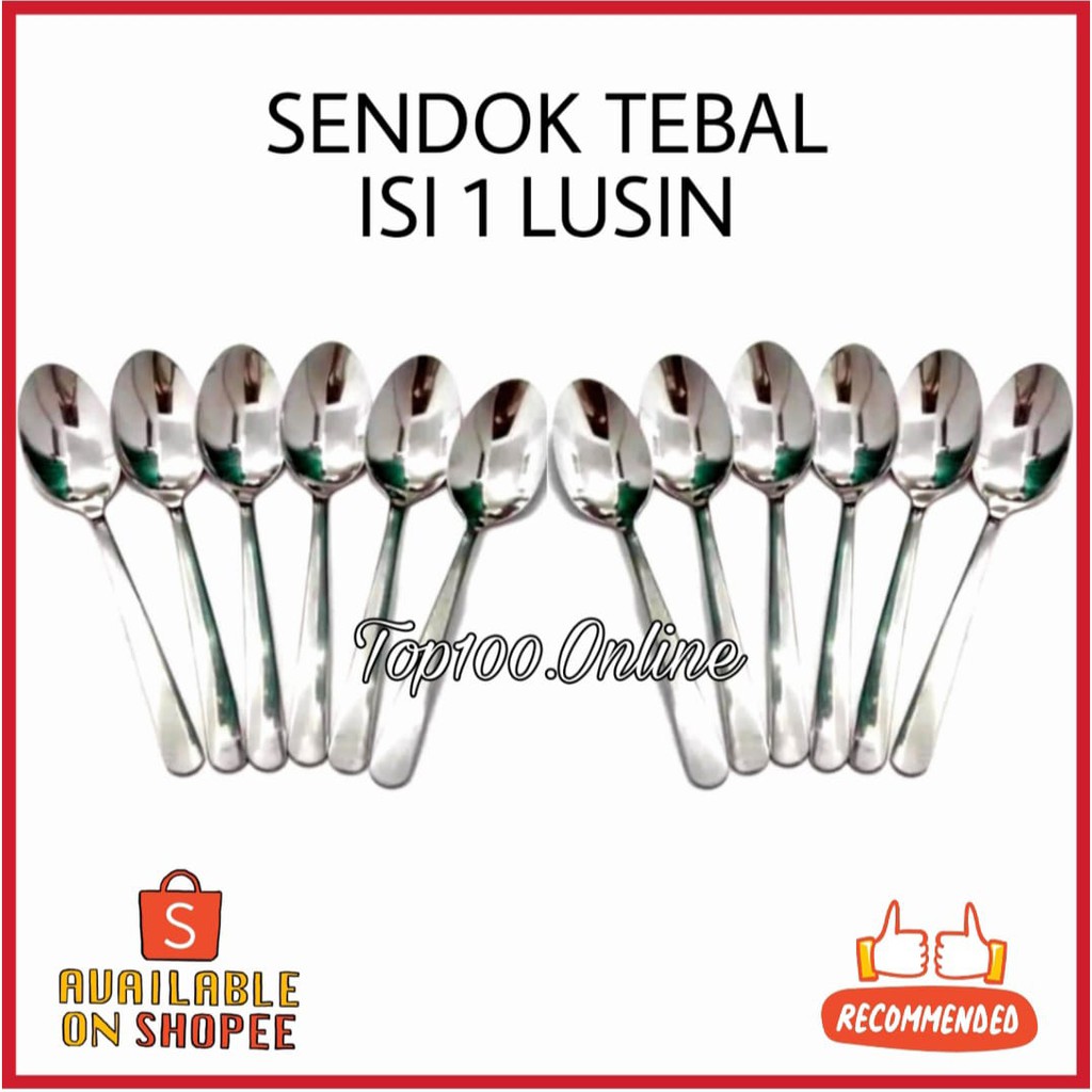 1LUSIN SENDOK MAKAN TEBAL POLOS - SENDOK MAKAN NOBLE ...