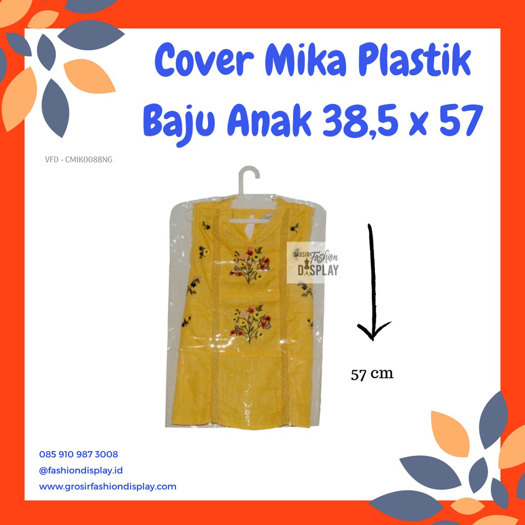 Plastik Baju Mika Tebal Anak Ukuran 38,5 Cm X 57 Cm/Cover Mika Anak (Bh)