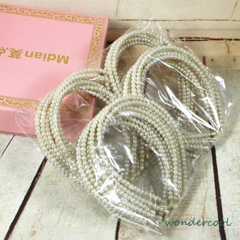 Pearl Headband Headband Aksesoris Rambut Anak Manik-manik Tangan Putri-Won