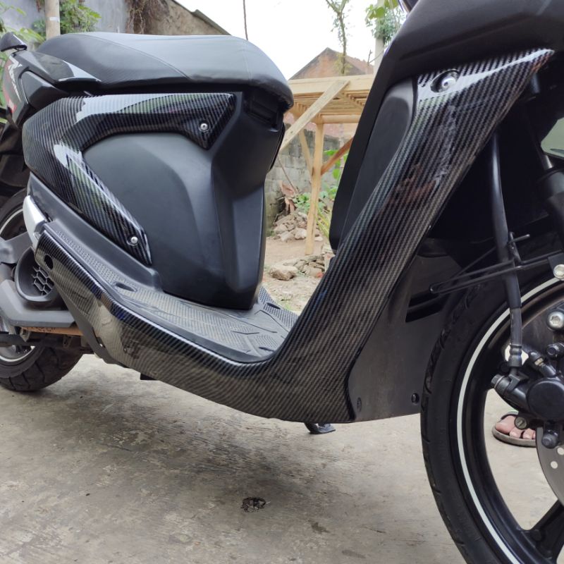 COVER DEK SAMPING BAWAH DEPAN MOLE SIDE XRIDE X RIDE 125 KIRI KANAN FULL CARBON