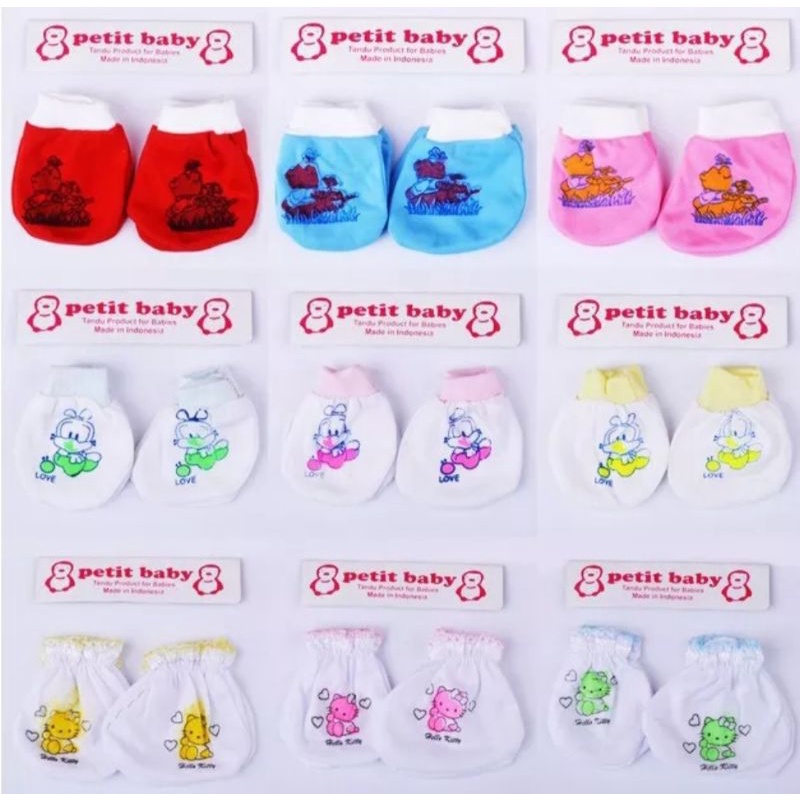 6 set Sarung Tangan dan Sarung Kaki Bayi STK New Born (NB) motif lucu