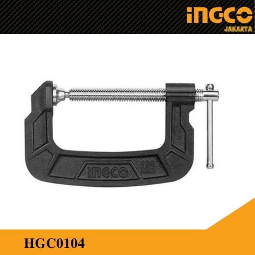 Klem C/G Clamp 4&quot; INGCO HGC0104 Catok Jepit Press Kayu Besi Inch Inci