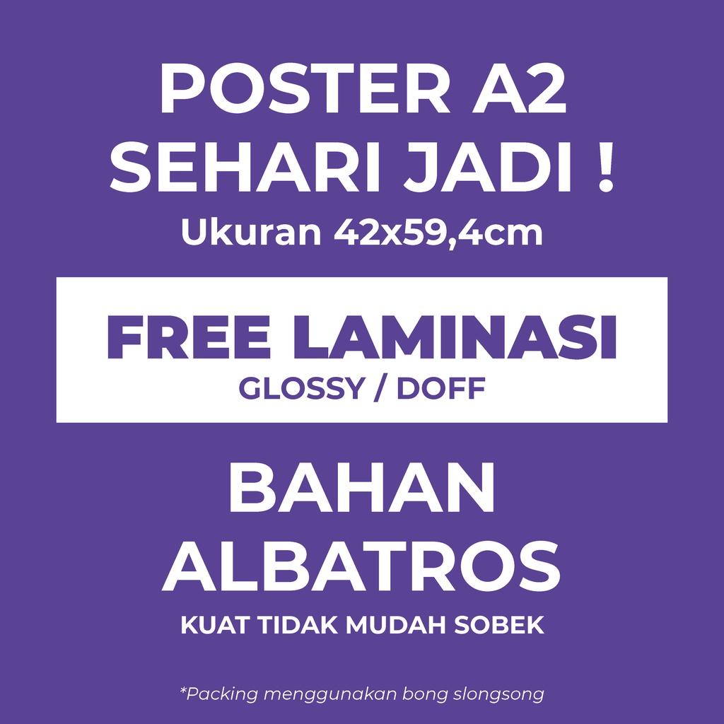 POSTER A2 BAHAN ALBATROS INDOOR PRINT