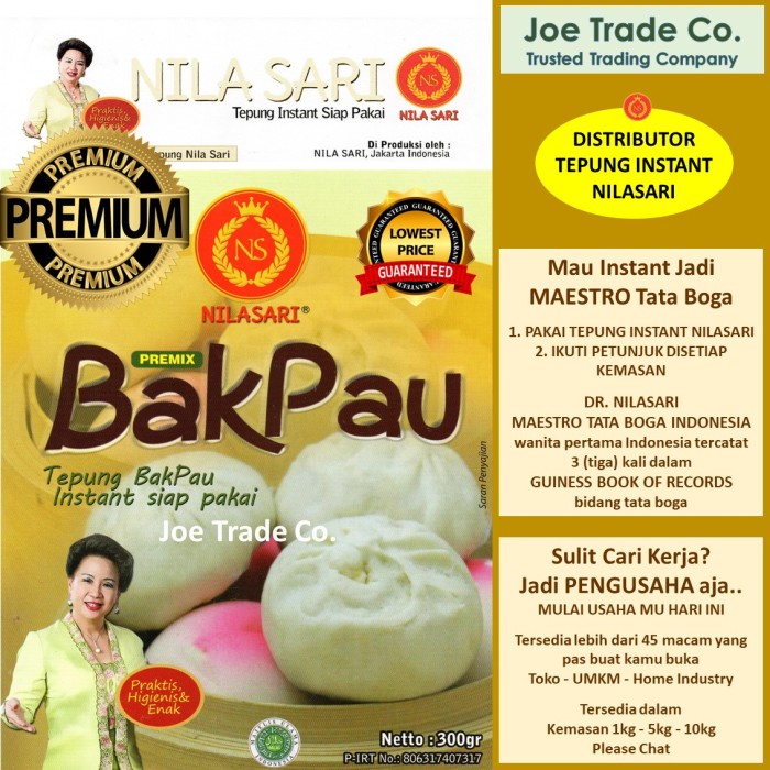 

hbt204tt Tepung Bakpau Bakpao Bapao 300 Gr Tepung Instant Premix Nilasari Da01D100