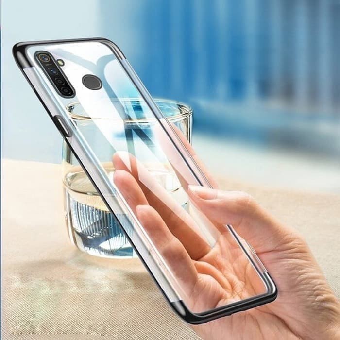 Shining Chrome Tpu Case Clear Silicone Case Realme 5 5i 5s - SC