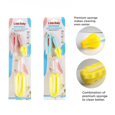 Little Baby Sponge Bottle Brush Sikat Spons Botol Bayi SBB0120