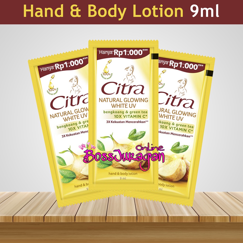 (BOSS) (Sachet) CITRA Hand&amp;Body Lotion Natural Glowing White UV Sachet 9ml]