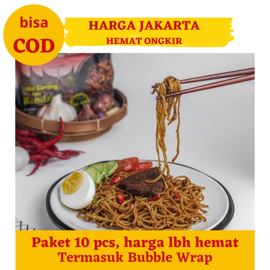 

Mie Minangkabau (10 Pcs) Mi Sehat Dari Tepung Mocaf Low Gluten Makanan Rasa Rendang Cancang Tunjang