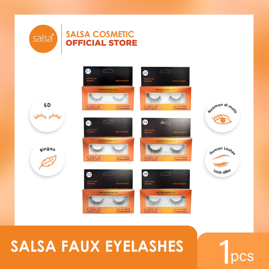 RADYSA - SALSA Faux Eyelashes - Bulu Mata Palsu Natural Fake Eyelash 1pcs