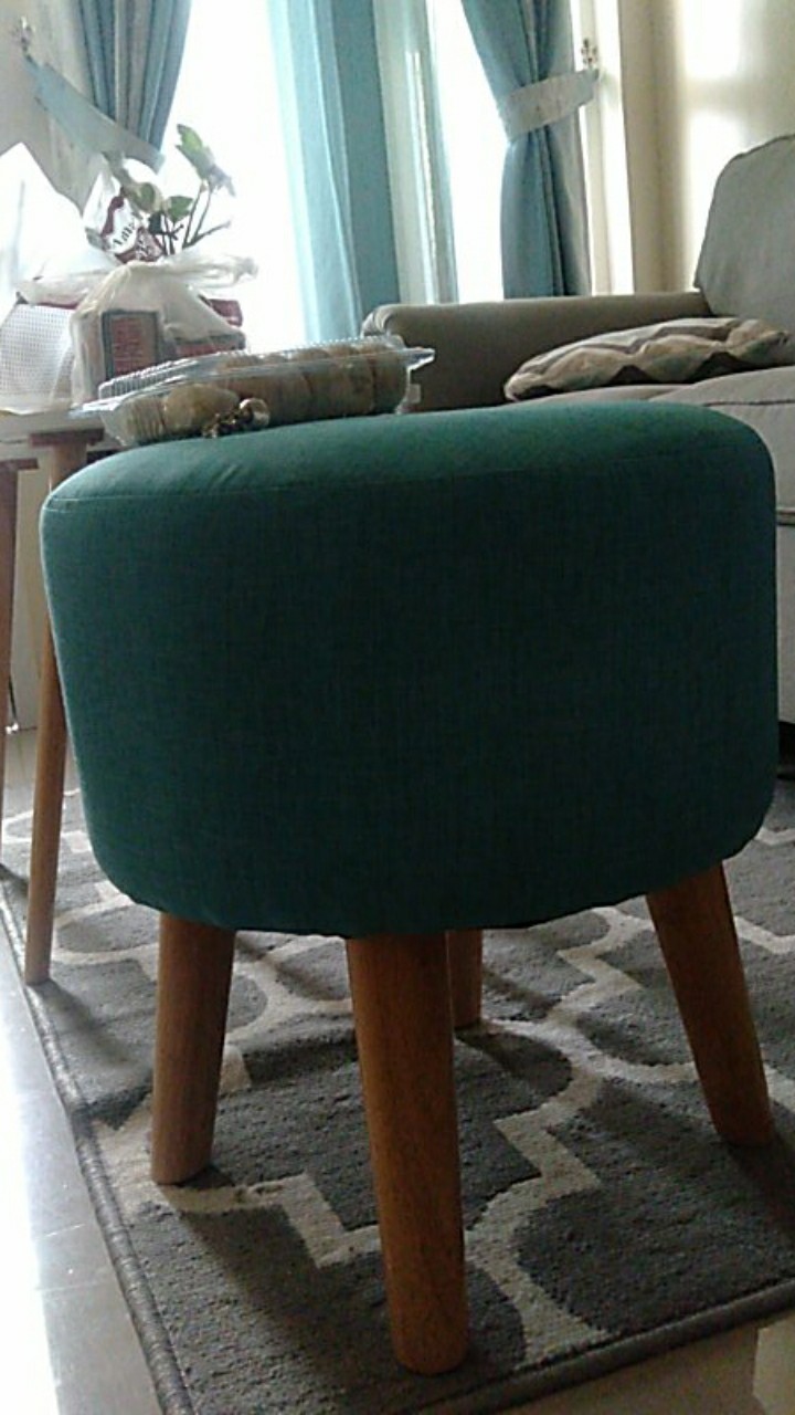 Offo Living - Kursi Sofa Puff Anya - Teal / Marine