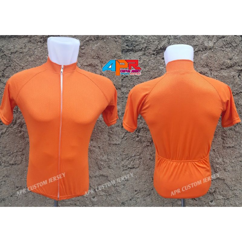 JERSEY SEPEDA ROADBIKE POLOS ORANGE