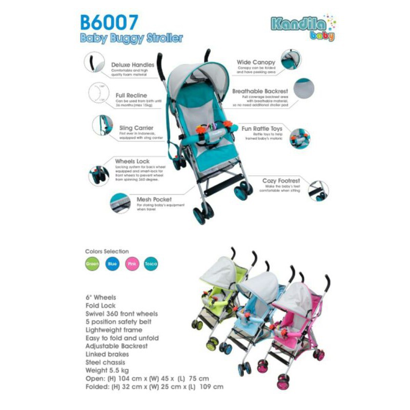 Makassar - Stroller Kereta Dorong Bayi Kandila / Buggy Kandila / Stroller Bayi