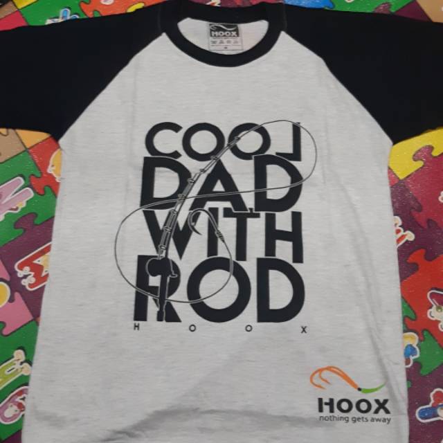 Kaos-tshirt hoox  cool dad with rod