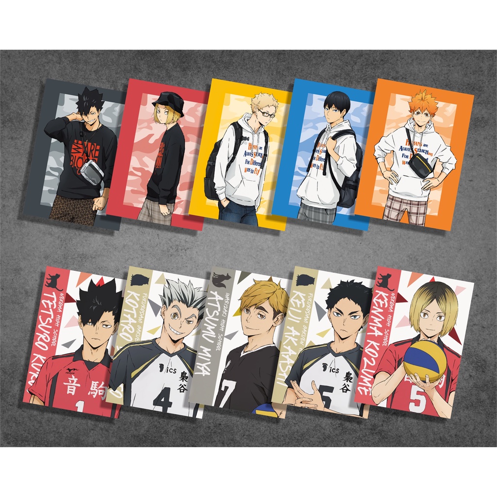 Koleksi Poster Anime Haikyuu A -  Hinata Kageyama Tsukishima Oikawa Kenma Bokuto Atsumu  - Size A4+